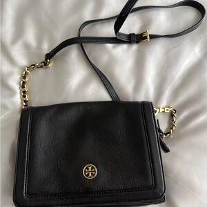 Tory Burch Black Leather Crossbody Bag
